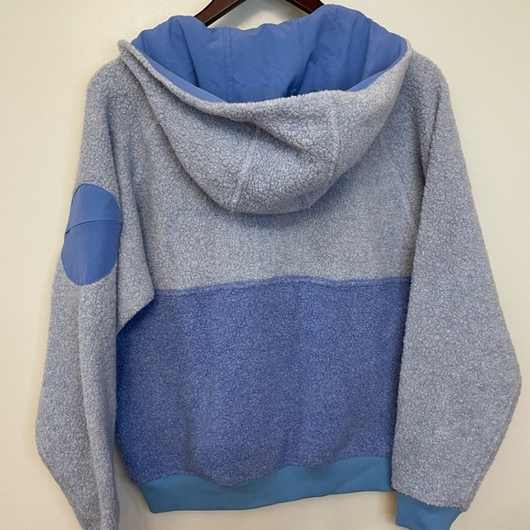 NEW Outdoor Voices||Megafleece Wool Half Zip Pullover Hoody, Dusty Blue … - Picture 10 of 13